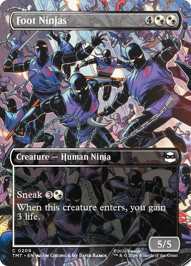 Foot Ninjas - Common Creature — Human Ninja card from Teenage Mutant Ninja Turtles
