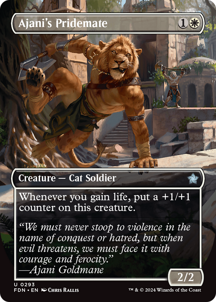 Ajani's Pridemate - Uncommon Creature — Cat Soldier card from Foundations