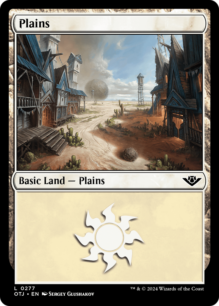 Plains - Common Basic Land — Plains card from Outlaws of Thunder Junction