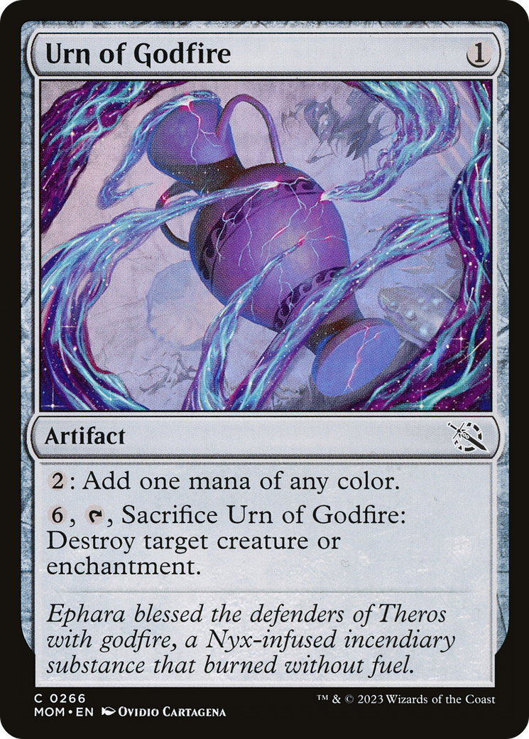 Urn of Godfire - Common Artifact card from March of the Machine