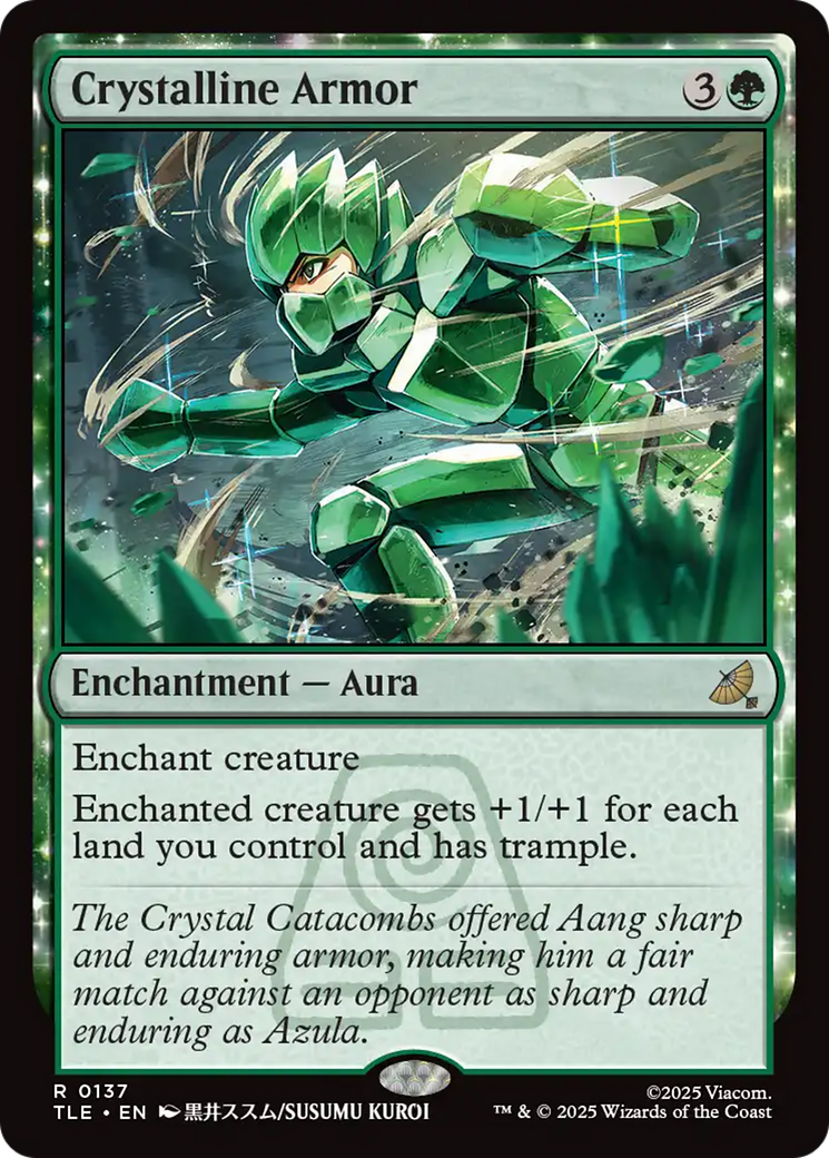 Crystalline Armor - Rare Enchantment — Aura card from Avatar: The Last Airbender Eternal