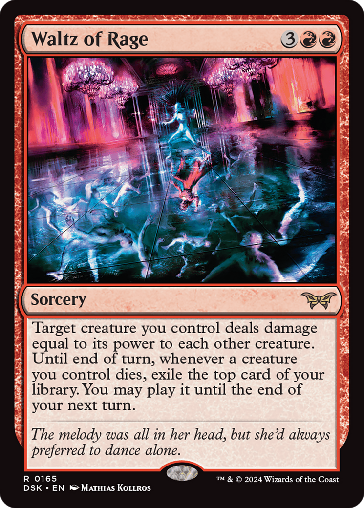 Waltz of Rage - Rare Sorcery card from Duskmourn: House of Horror