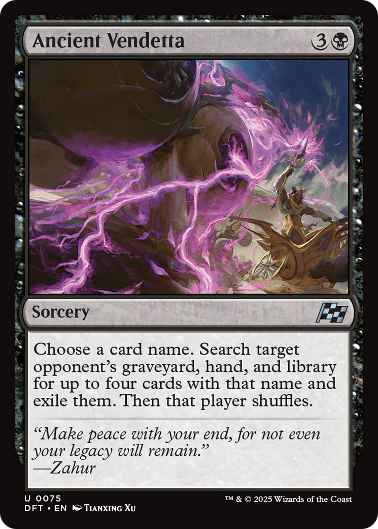 Ancient Vendetta - Uncommon Sorcery card from Aetherdrift