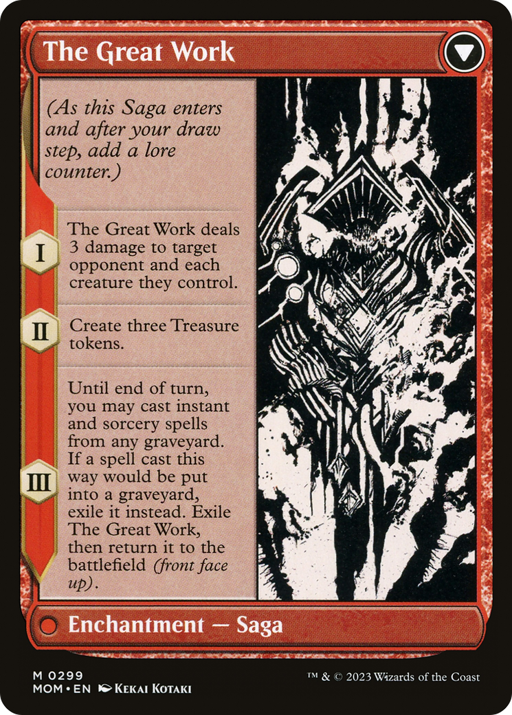 Back face of Urabrask // The Great Work - Legendary Creature — Phyrexian Praetor card