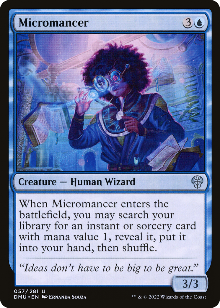 Micromancer - Uncommon Creature — Human Wizard card from Dominaria United