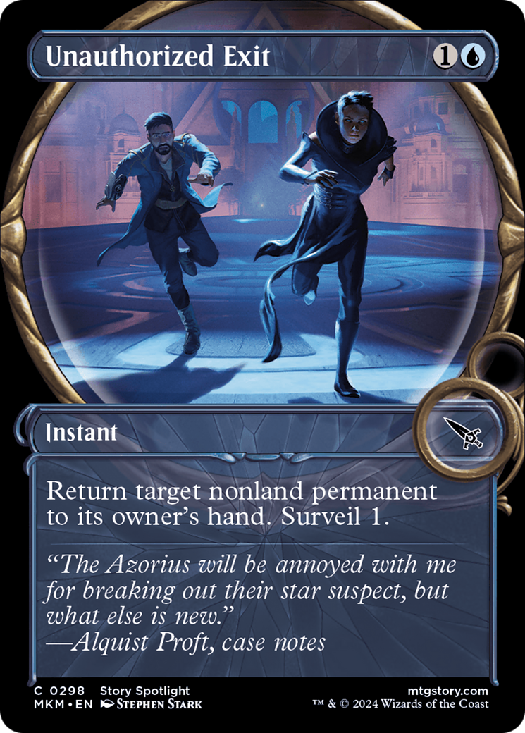 Unauthorized Exit - Common Instant card from Murders at Karlov Manor