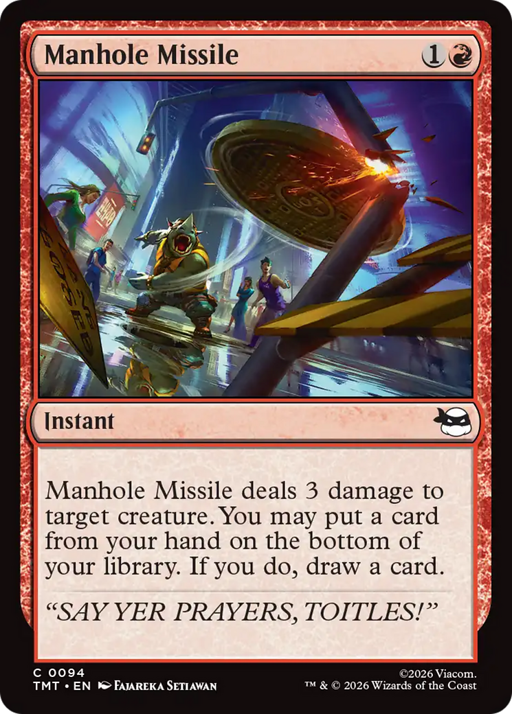 Manhole Missile - Common Instant card from Teenage Mutant Ninja Turtles