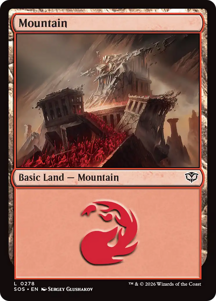 Mountain - Common Basic Land — Mountain card from Secrets of Strixhaven