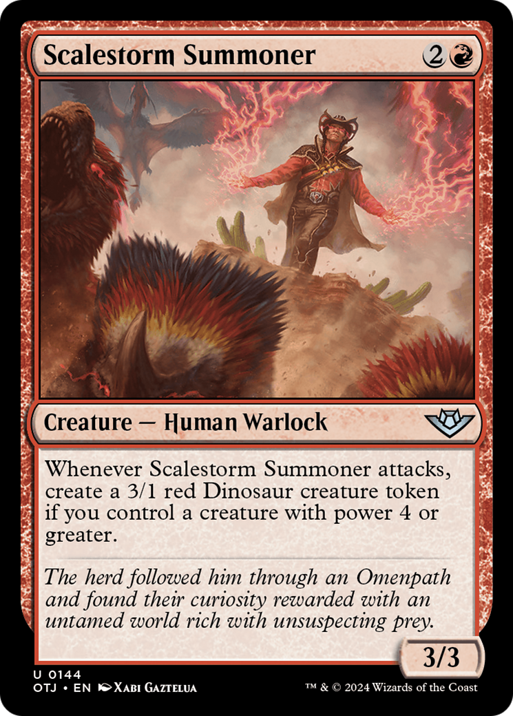 Scalestorm Summoner - Uncommon Creature — Human Warlock card from Outlaws of Thunder Junction
