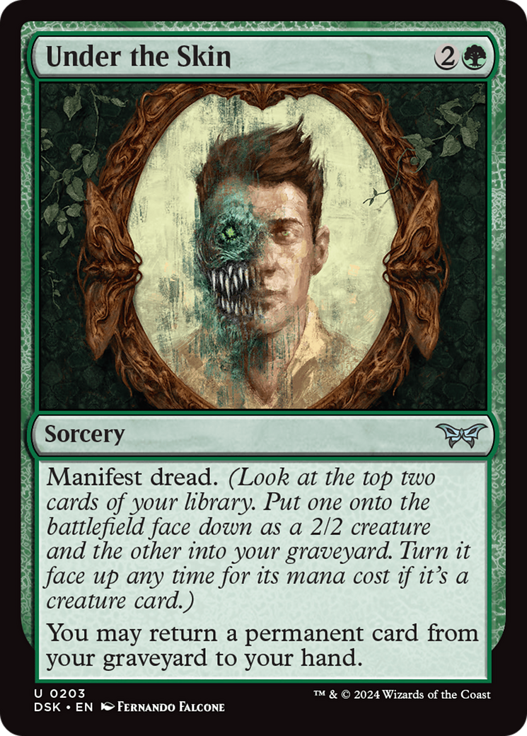 Under the Skin - Uncommon Sorcery card from Duskmourn: House of Horror
