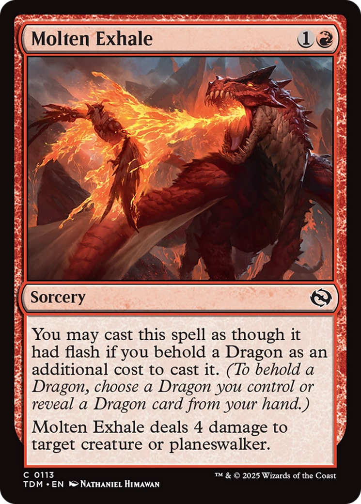 Molten Exhale - Common Sorcery card from Tarkir: Dragonstorm