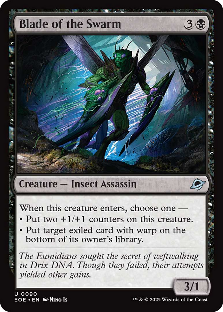 Blade of the Swarm - Uncommon Creature — Insect Assassin card from Edge of Eternities
