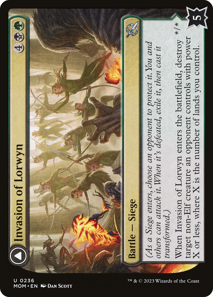 Invasion of Lorwyn // Winnowing Forces - Uncommon Creature — Elf Warrior card from March of the Machine
