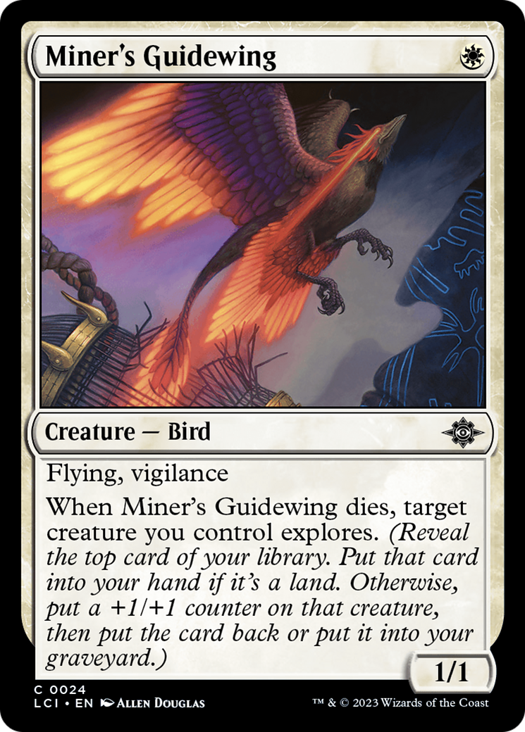 Miner's Guidewing - Common Creature — Bird card from The Lost Caverns of Ixalan