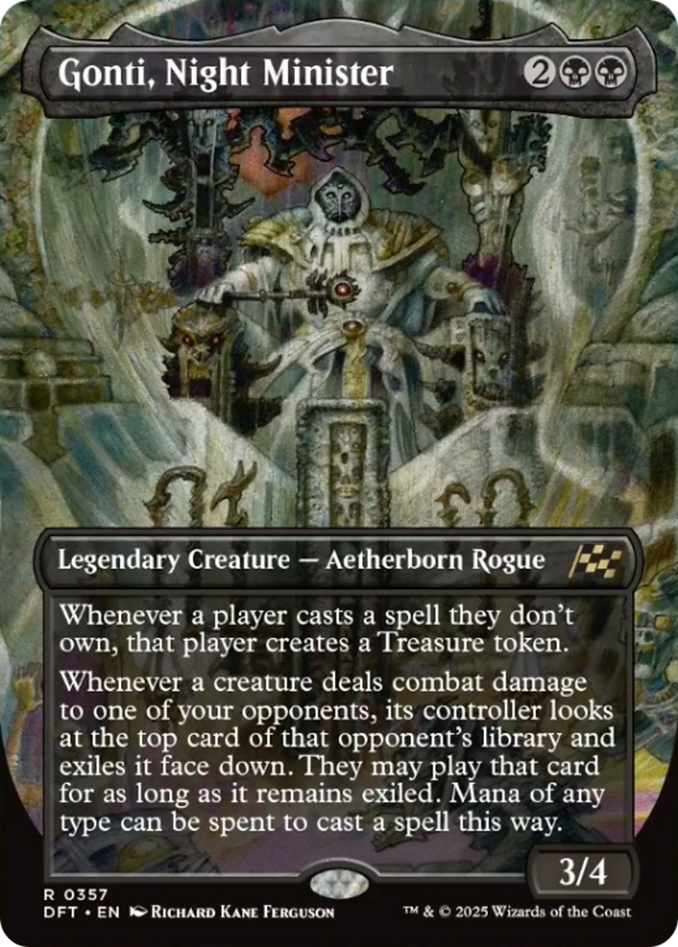 Gonti, Night Minister - Rare Legendary Creature — Aetherborn Rogue card from Aetherdrift