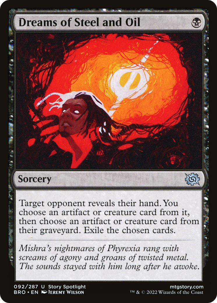 Dreams of Steel and Oil - Uncommon Sorcery card from The Brothers' War