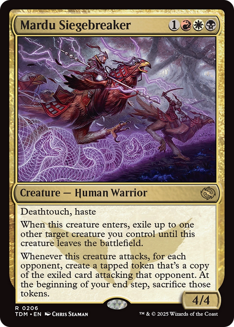 Mardu Siegebreaker - Rare Creature — Human Warrior card from Tarkir: Dragonstorm