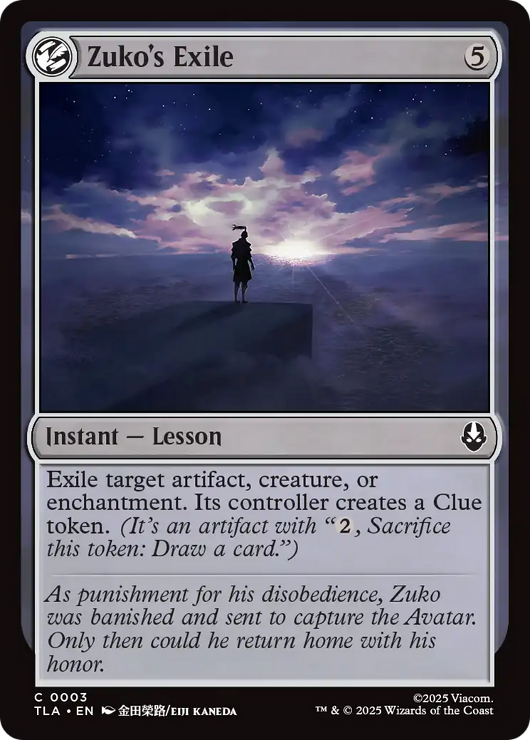 Zuko's Exile - Common Instant — Lesson card from Avatar: The Last Airbender