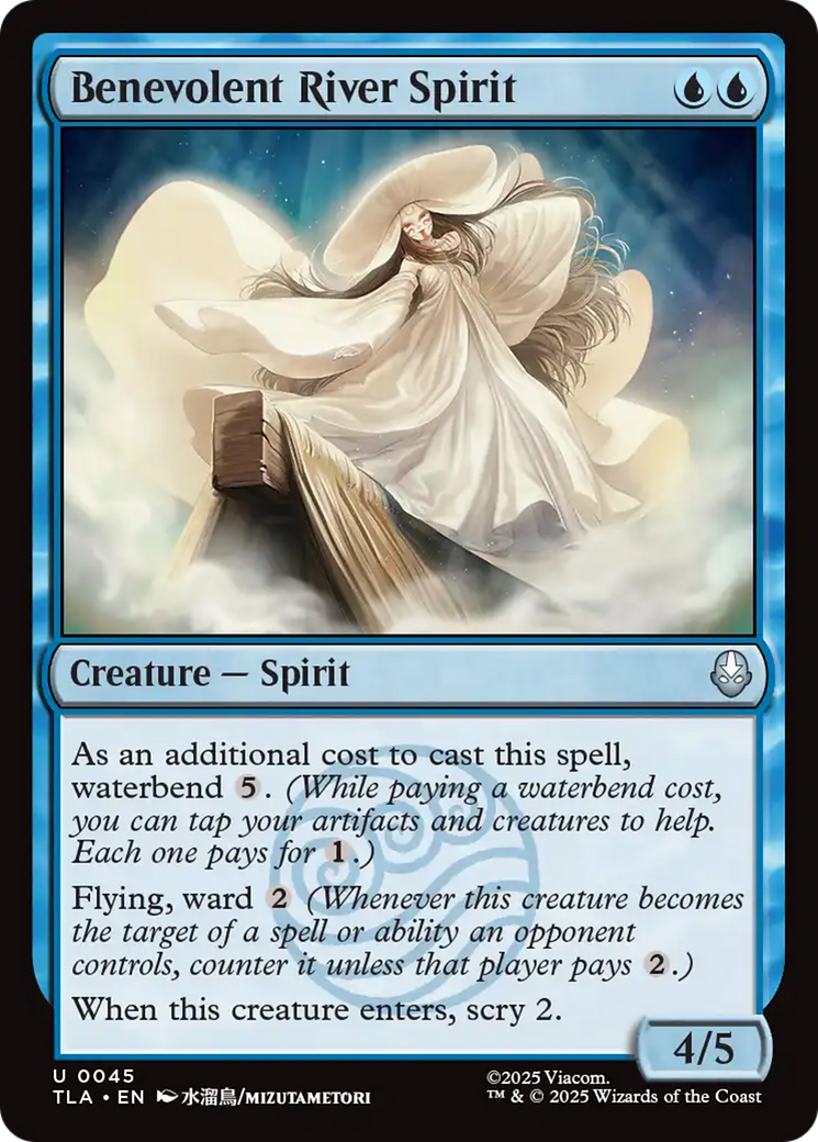 Benevolent River Spirit - Uncommon Creature — Spirit card from Avatar: The Last Airbender