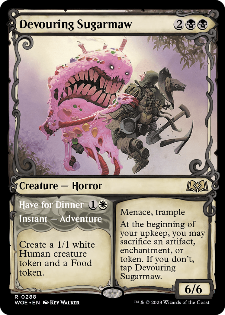 Devouring Sugarmaw // Have for Dinner - Rare Creature — Horror card from Wilds of Eldraine