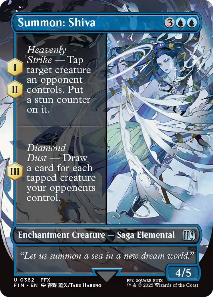 Summon: Shiva - Uncommon Enchantment Creature — Saga Elemental card from Final Fantasy
