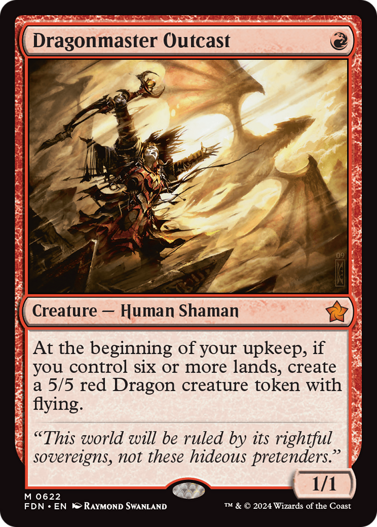Dragonmaster Outcast - Mythic Creature — Human Shaman card from Foundations