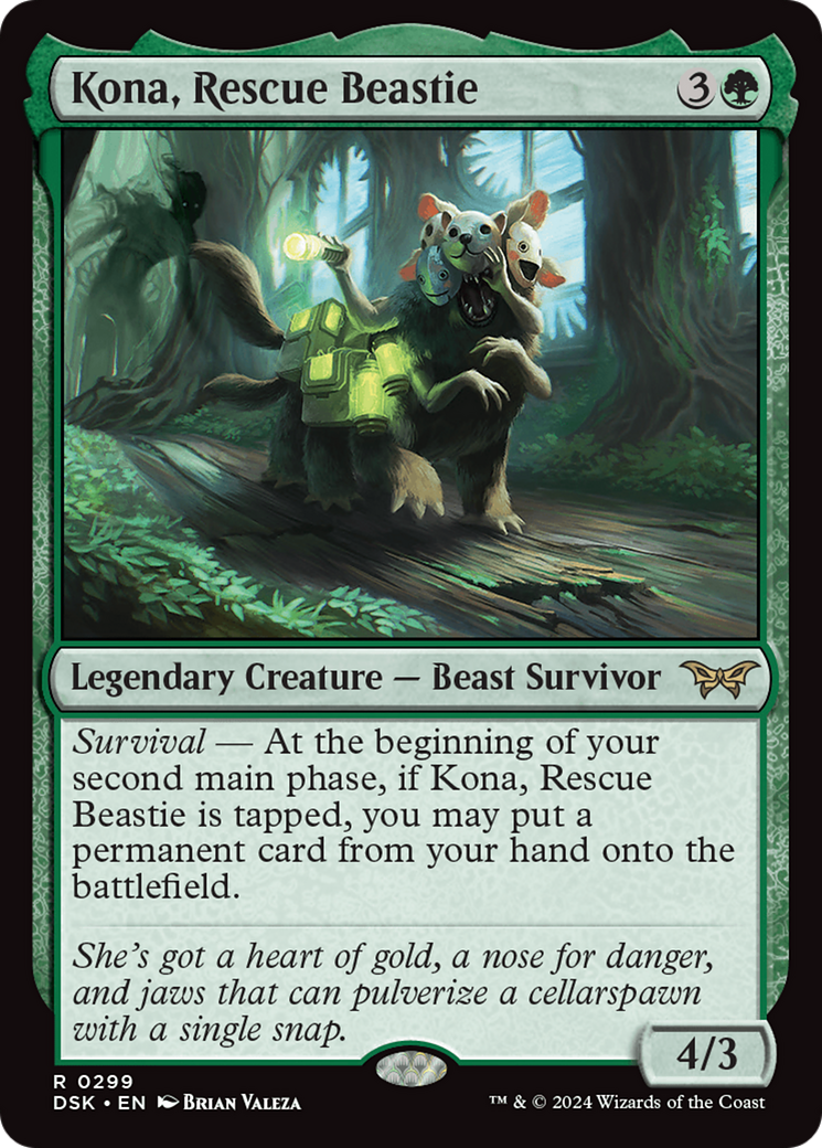 Kona, Rescue Beastie - Legendary Creature — Beast Survivor used in Selesnya main decks