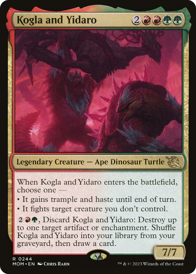 Kogla and Yidaro - Rare Legendary Creature — Ape Dinosaur Turtle card from March of the Machine