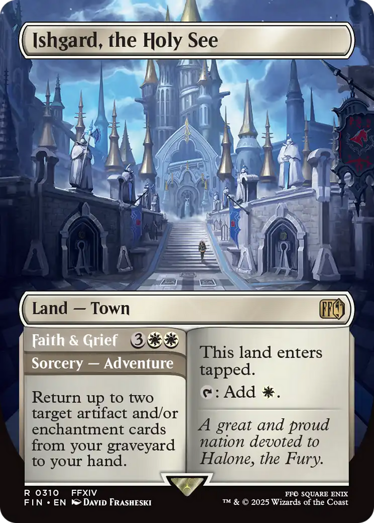 Ishgard, the Holy See // Faith & Grief - Rare Land — Town card from Final Fantasy