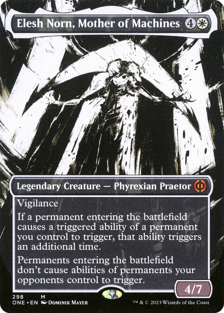 Elesh Norn, Mother of Machines - Mythic Legendary Creature — Phyrexian Praetor card from Phyrexia: All Will Be One