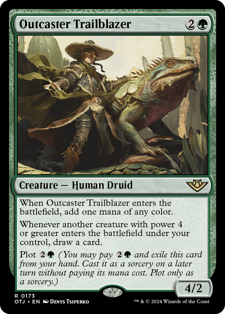 Outcaster Trailblazer - Rare Creature — Human Druid card from Outlaws of Thunder Junction