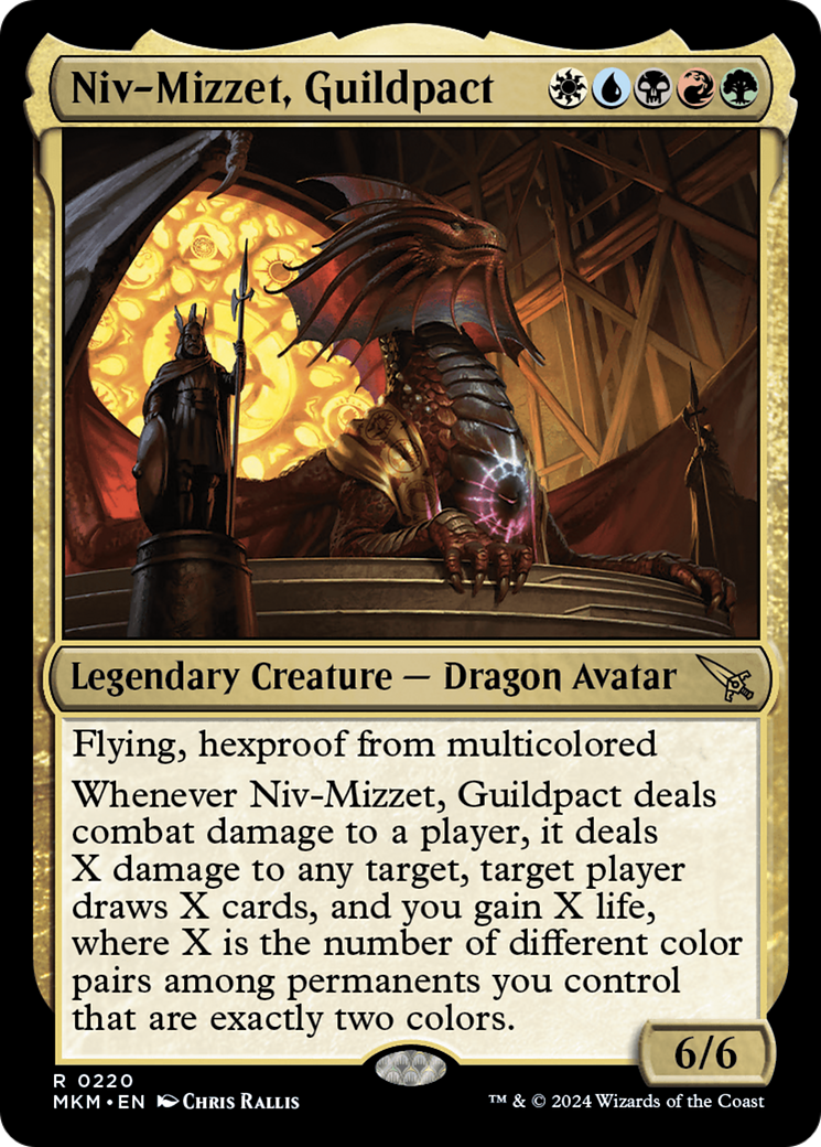 Niv-Mizzet, Guildpact - Rare Legendary Creature — Dragon Avatar card from Murders at Karlov Manor