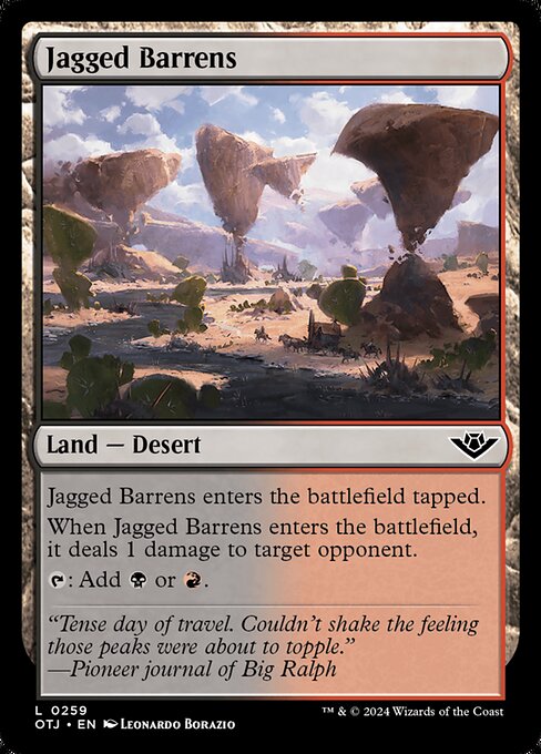 Jagged Barrens - Common card from Outlaws of Thunder Junction