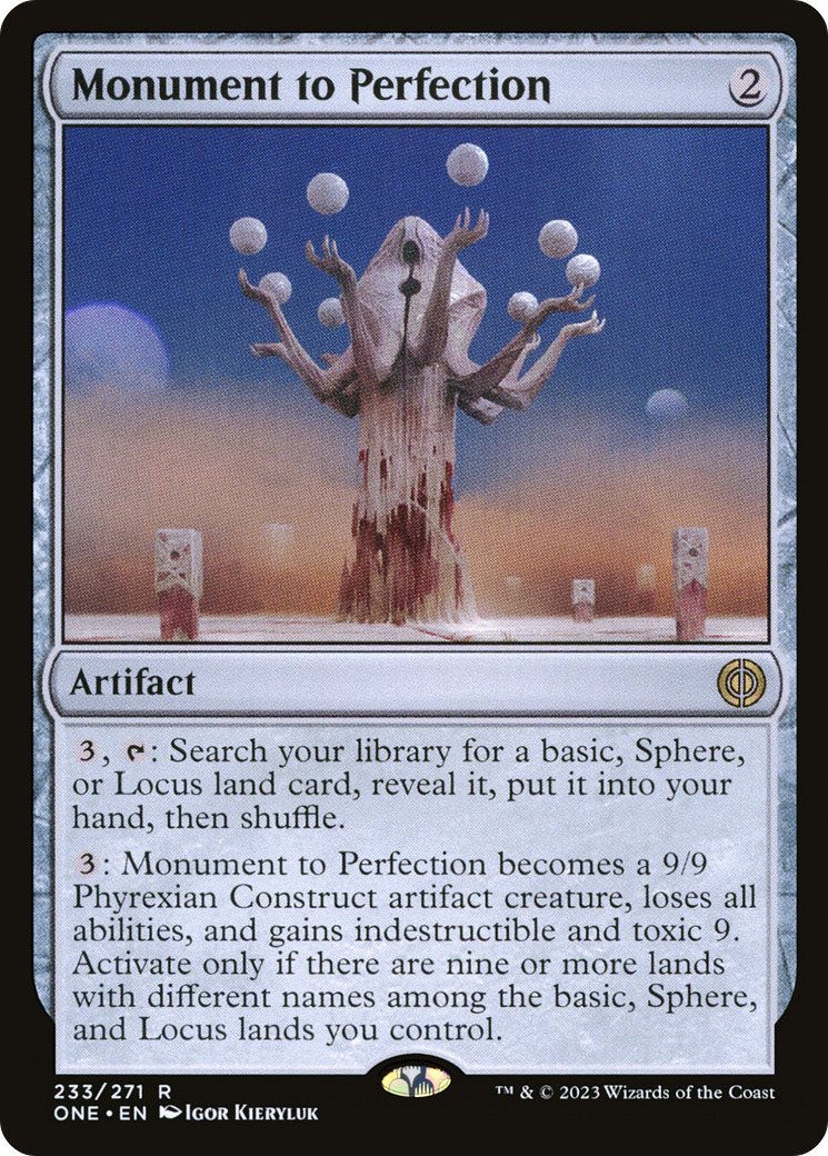 Monument to Perfection - Rare Artifact card from Phyrexia: All Will Be One