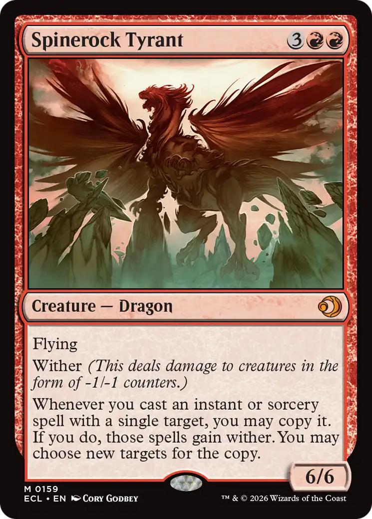 Spinerock Tyrant - Mythic Creature — Dragon card from Lorwyn Eclipsed