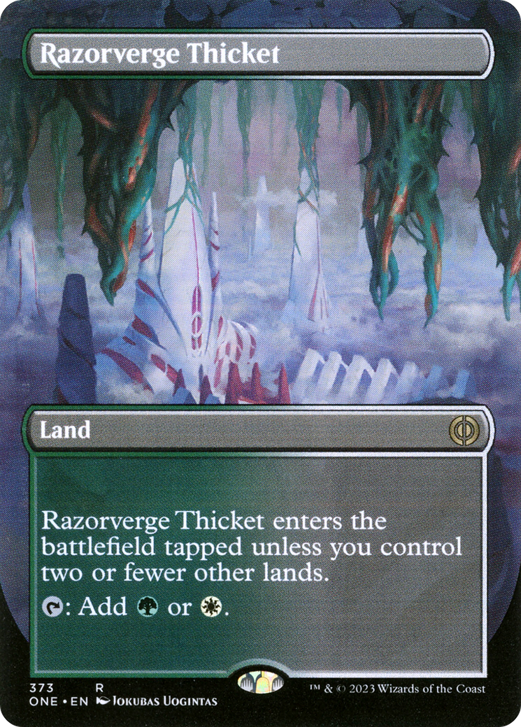 Razorverge Thicket - Rare Land card from Phyrexia: All Will Be One