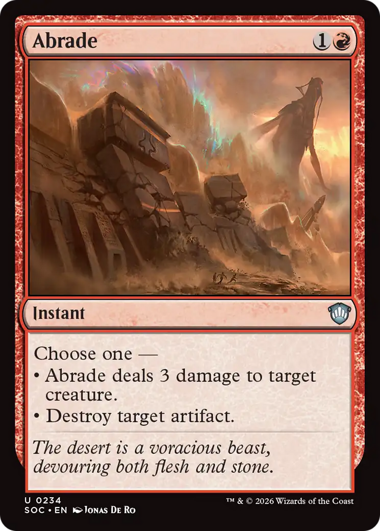 Abrade - Uncommon Instant card from Secrets of Strixhaven Commander