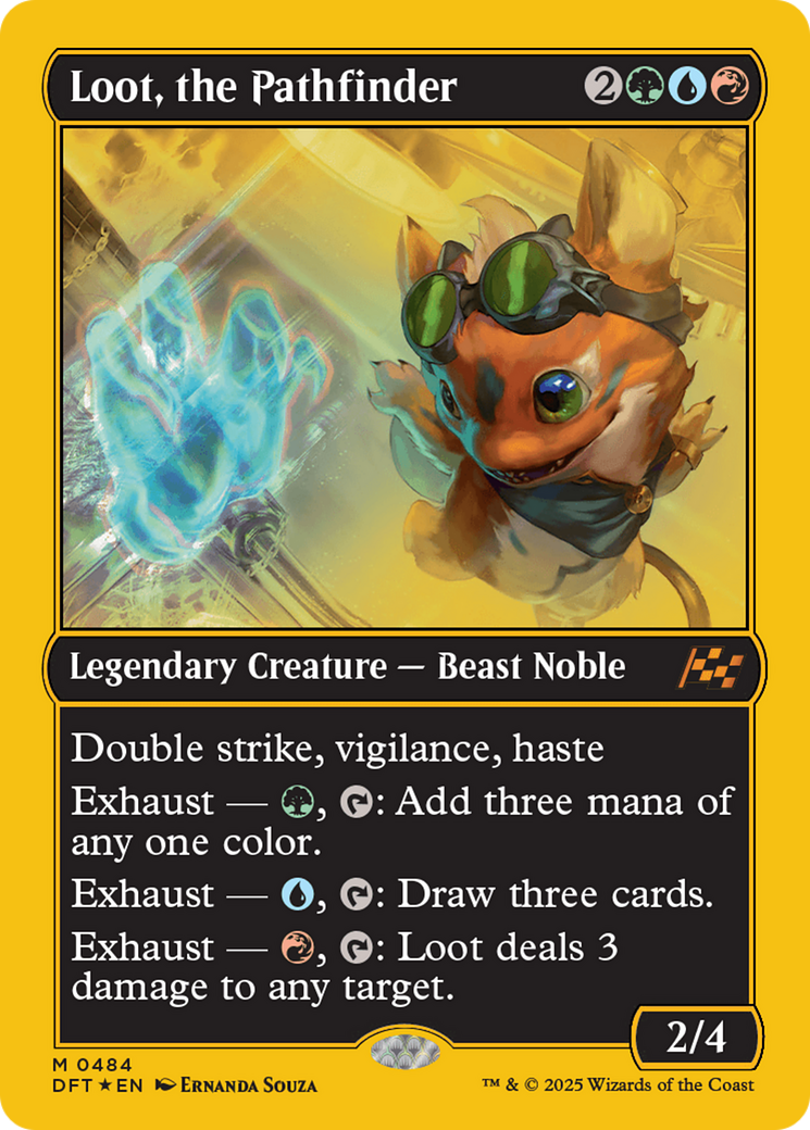 Loot, the Pathfinder - Mythic Legendary Creature — Beast Noble card from Aetherdrift