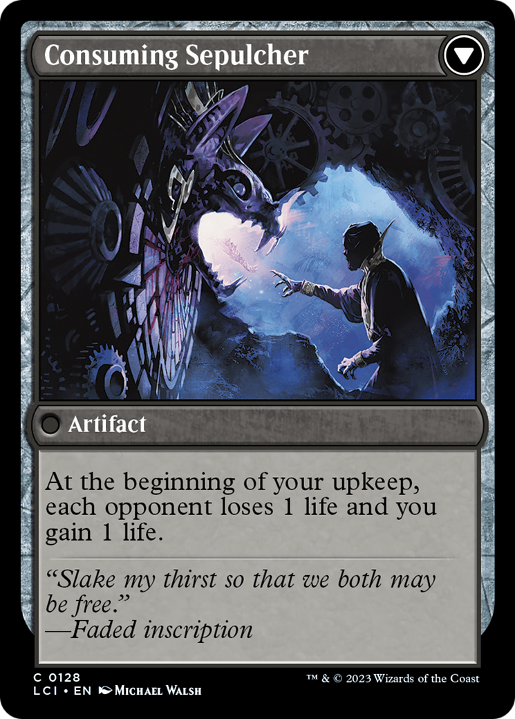 Back face of Tithing Blade // Consuming Sepulcher - Artifact card