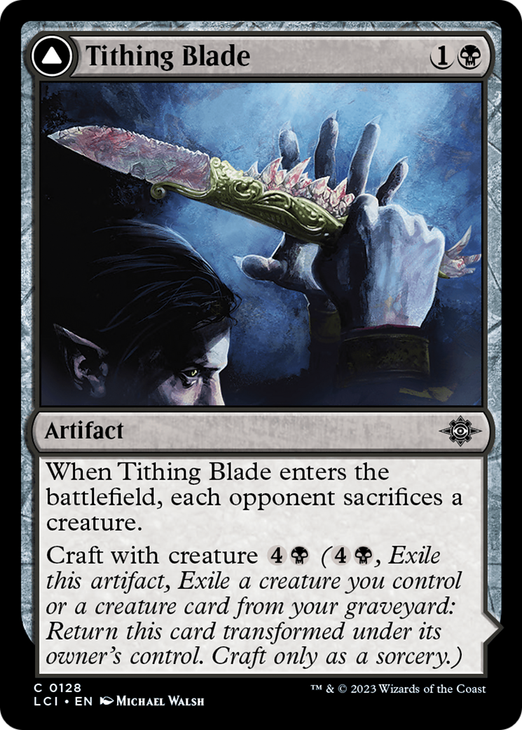 Tithing Blade // Consuming Sepulcher - Common Artifact card from The Lost Caverns of Ixalan