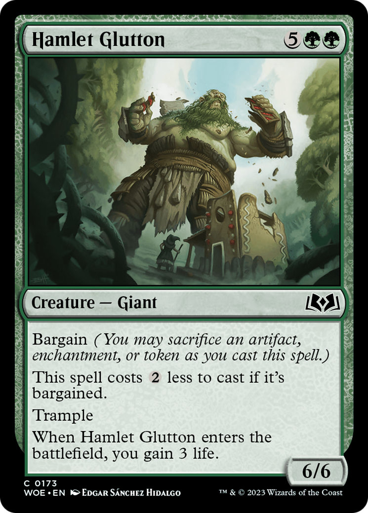 Hamlet Glutton - Common Creature — Giant card from Wilds of Eldraine