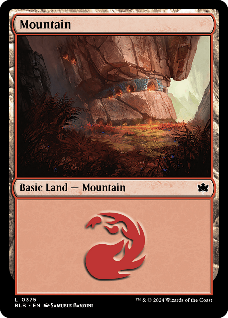 Mountain - Common Basic Land — Mountain card from Bloomburrow
