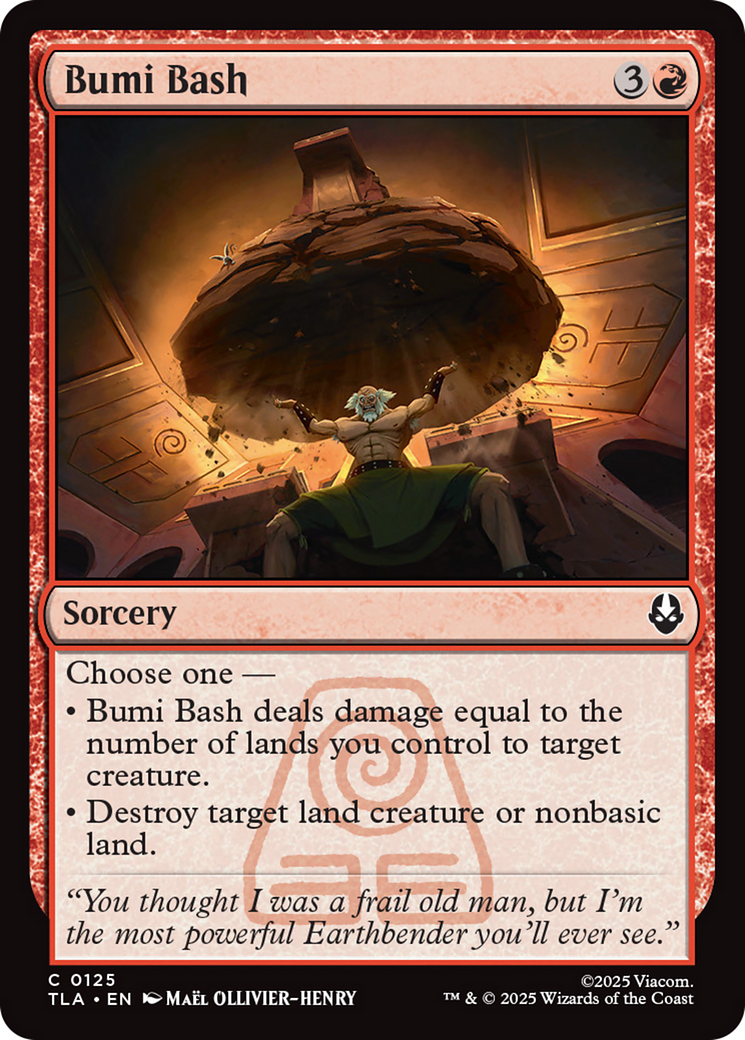 Bumi Bash - Common Sorcery card from Avatar: The Last Airbender