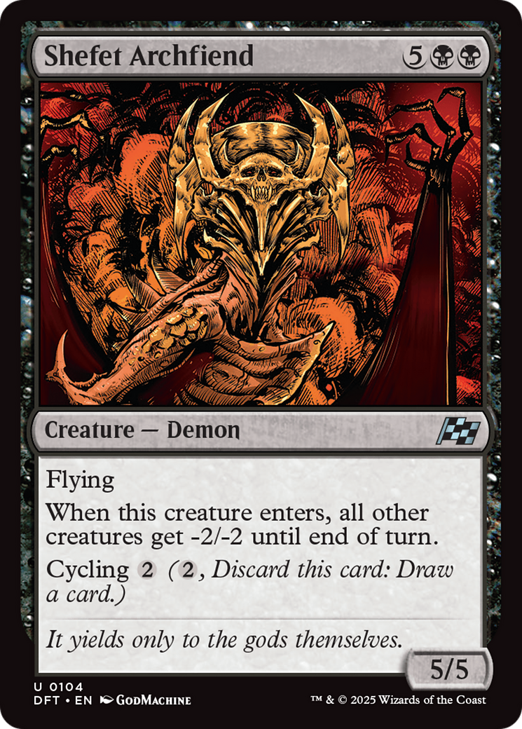 Shefet Archfiend - Uncommon Creature — Demon card from Aetherdrift