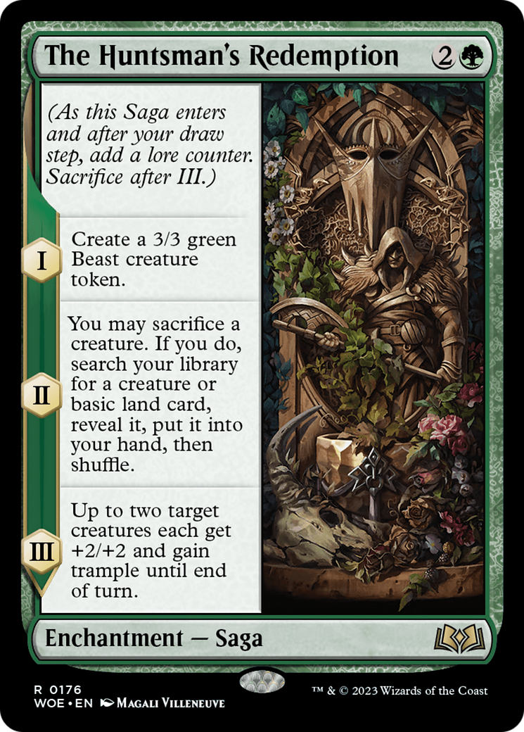 The Huntsman's Redemption - Rare Enchantment — Saga card from Wilds of Eldraine