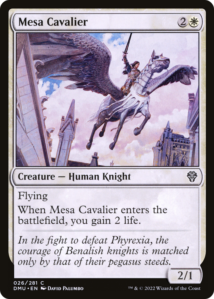 Mesa Cavalier - Common Creature — Human Knight card from Dominaria United