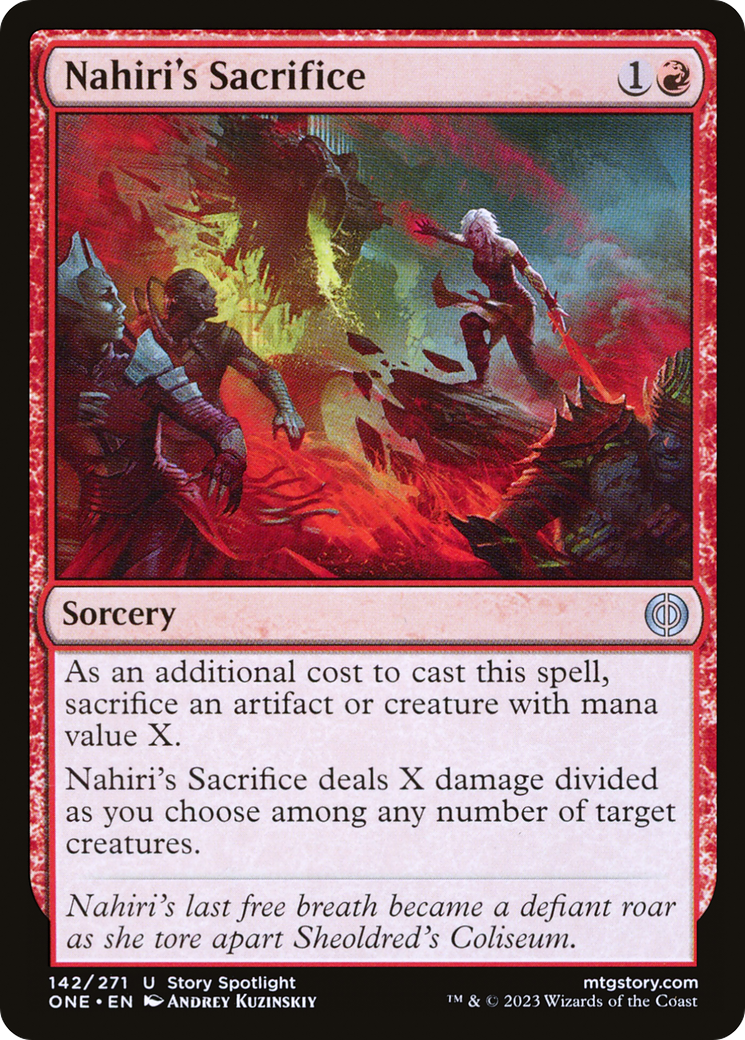Nahiri's Sacrifice - Uncommon Sorcery card from Phyrexia: All Will Be One