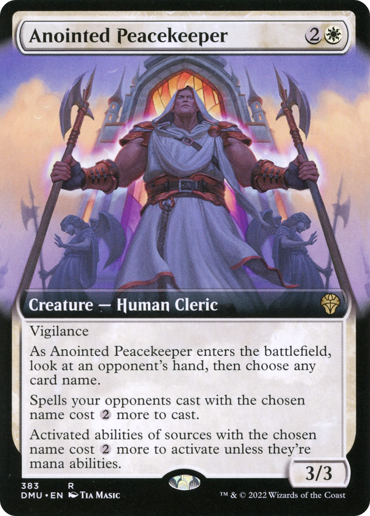 Anointed Peacekeeper - Rare Creature — Human Cleric card from Dominaria United