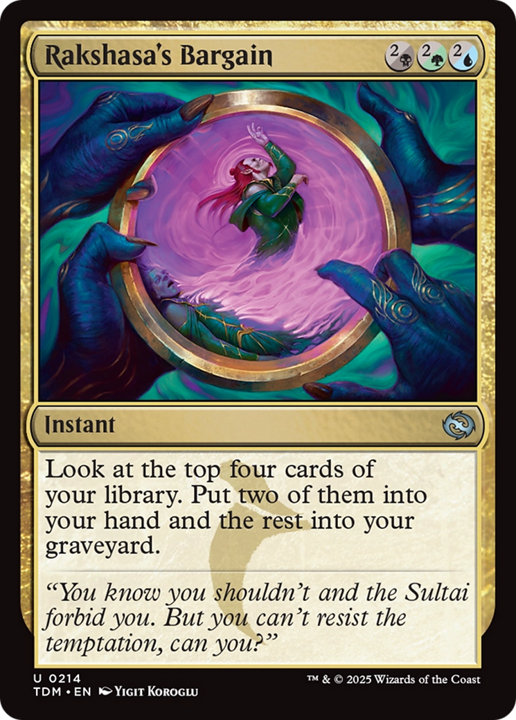 Rakshasa's Bargain - Uncommon Instant card from Tarkir: Dragonstorm
