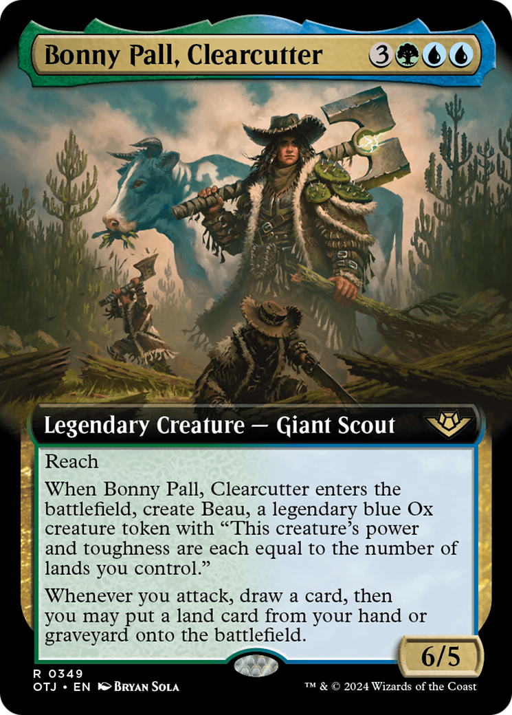 Bonny Pall, Clearcutter - Rare Legendary Creature — Giant Scout card from Outlaws of Thunder Junction